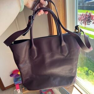 J.Crew Burgundy Plum Tote Bag